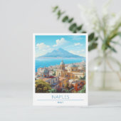 Napels Italië Vintage Reizen Briefkaart (Staand voorkant)