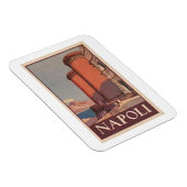 Napels Italy Vintage Travel Poster Magnet Magneet (Rechterzijde)
