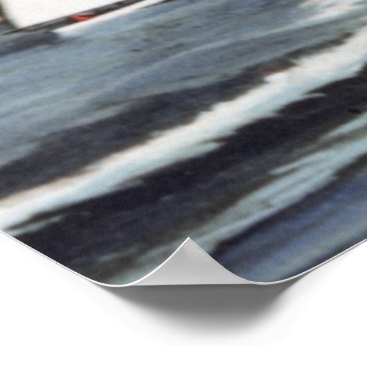 Napels Maine Boating op Long Lake Poster (Hoek)