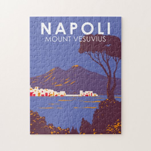 Napels Mount Vesuvius Travel Art Vintage Legpuzzel (Verticaal)