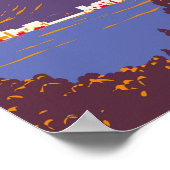 Napels Mount Vesuvius Travel Art Vintage Poster (Hoek)