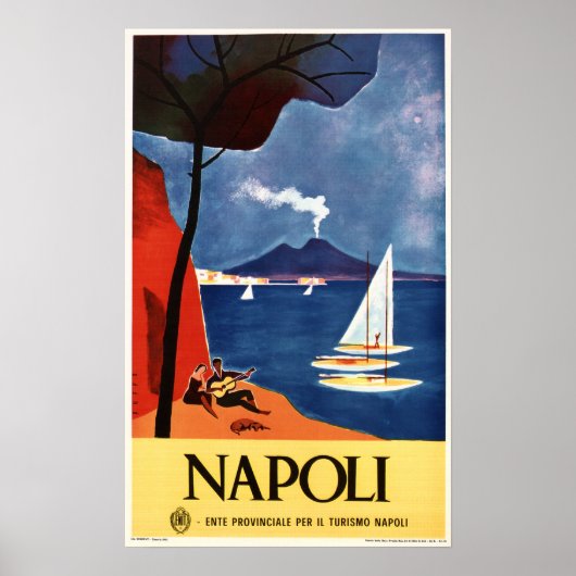 Napels NAPOLI ITALIË EN Italiaans reizen Poster (Voorkant)