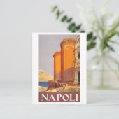 Napels (Napoli) Vintage Travel Poster Briefkaart (Staand voorkant)