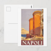 Napels (Napoli) Vintage Travel Poster Briefkaart (Voorkant / Achterkant)