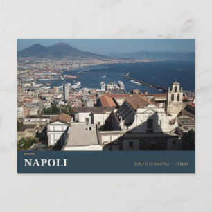 Napels panorama en de Monte Vesuvius ansichtkaart Briefkaart
