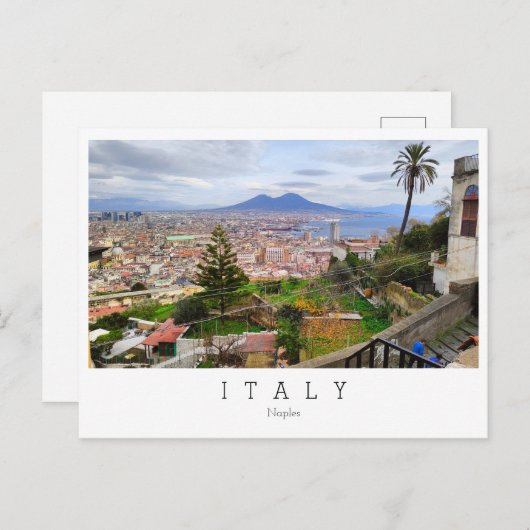 Napels, panoramisch uitzicht, Italië Briefkaart (Voorkant / Achterkant)