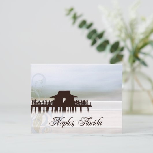 Napels Pier Blues Briefkaart (Staand voorkant)