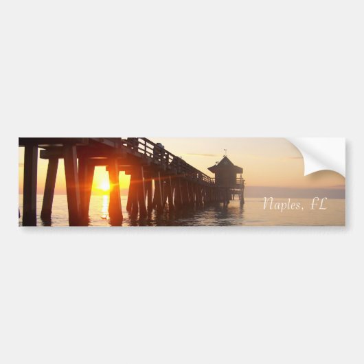 Napels, pier bumpersticker (Voorkant)