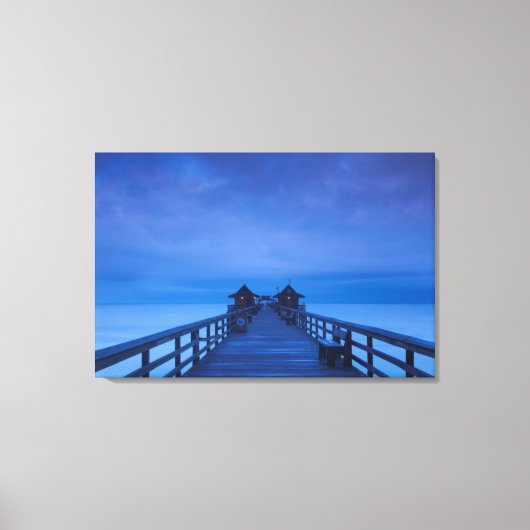 Napels Pier, dageraad Canvas Afdruk (Voorkant)