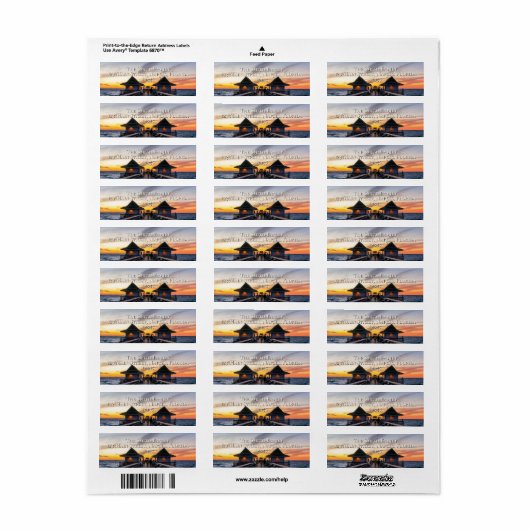 Napels Pier Florida Ocean Sunset Etiket (Full Sheet)
