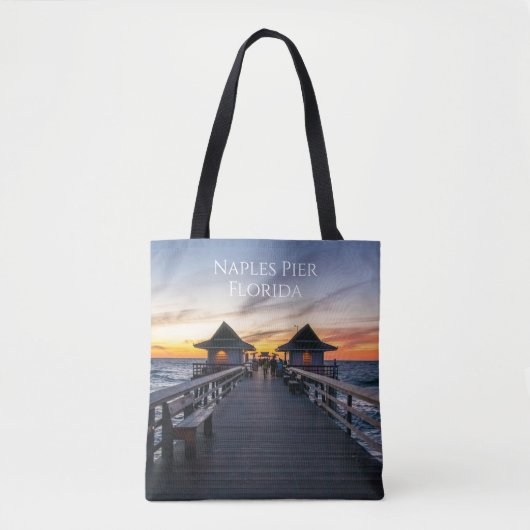 Napels Pier Florida Reisvakantie Tote Bag (Voorkant)