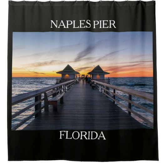 Napels Pier Florida Vakantie Beach House Douchegordijn (Voorkant)