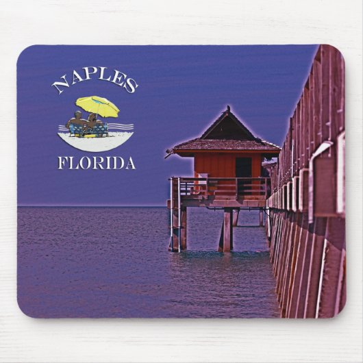 Napels pier in Blues Muismat (Voorkant)