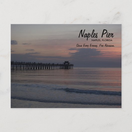 Napels Pier Napels, Florida Briefkaart (Voorkant)