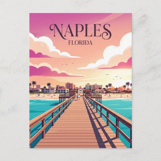 Napels Pier USA Briefkaart (Voorkant)