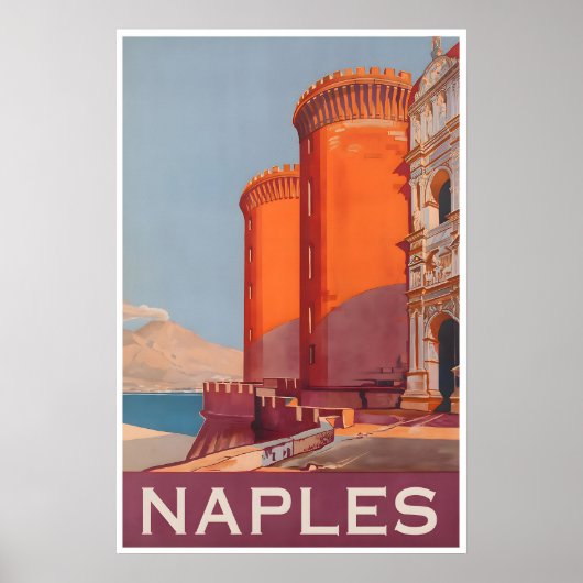 Napels Reisposter Italiaans Italië Kunstprint Poster (Voorkant)