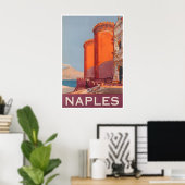 Napels Reisposter Italiaans Italië Kunstprint Poster (Thuiskantoor)