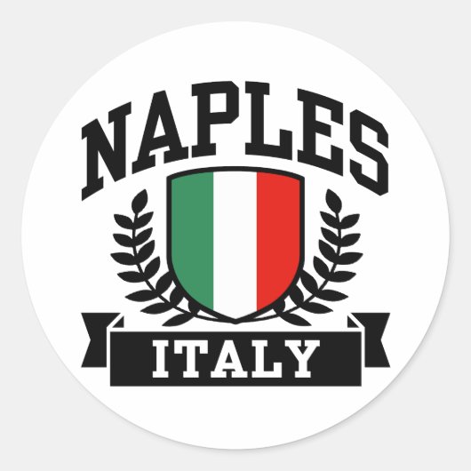 Napels Ronde Sticker (Voorkant)
