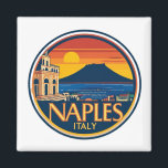 Napels Skyline 1 magneet<br><div class="desc">Napels, Italië, is een levendige kuststad rijk aan geschiedenis, cultuur en een prachtig landschap, met de dreigende aanwezigheid van de Vesuvius als meest iconische natuurlijke monument. De vulkaan, berucht om zijn uitbarsting in 79 na Christus die Pompeii en Herculaneum begroef, dient zowel als een herinnering aan de kracht van natuur...</div>