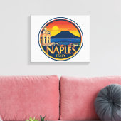 Napels Skyline 1 magneet Canvas Afdruk (Insitu (Woonkamer))