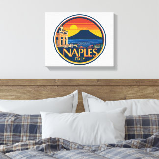 Napels Skyline 1 magneet Canvas Afdruk