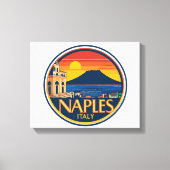 Napels Skyline 1 magneet Canvas Afdruk (Voorkant)