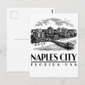 Napels Stad Florida USA Briefkaart (Voorkant / Achterkant)