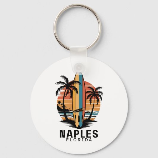 Napels Strand Florida Surfen Surfer _1 Sleutelhanger (Voorkant)
