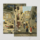 Napels Street Scene - Paul G. Fischer-schilderij, Briefkaart (Voorkant / Achterkant)