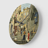 Napels Street Scene - Paul G. Fischer schilderij Grote Klok (Hoek)