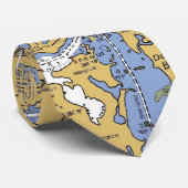 Napels, Stropdas Nautical Harbor Chart in Florida (Opgerold)