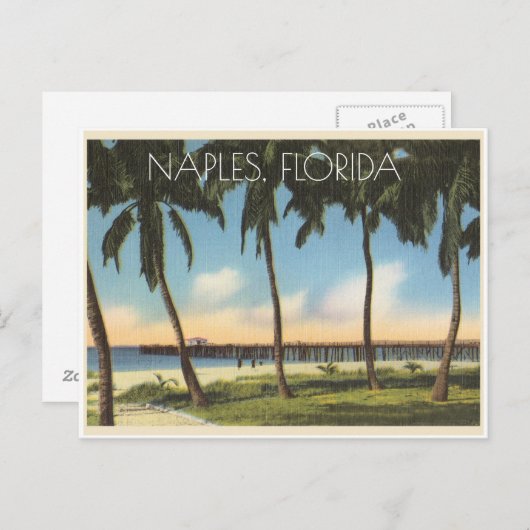  Napels, uitzicht van Florida van de Golf Briefkaart (Voorkant / Achterkant)