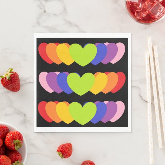 Napels van de Zwarte Partij met regenboogkleurige  Servet (Insitu)