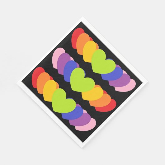 Napels van de Zwarte Partij met regenboogkleurige Servet (Hoek)