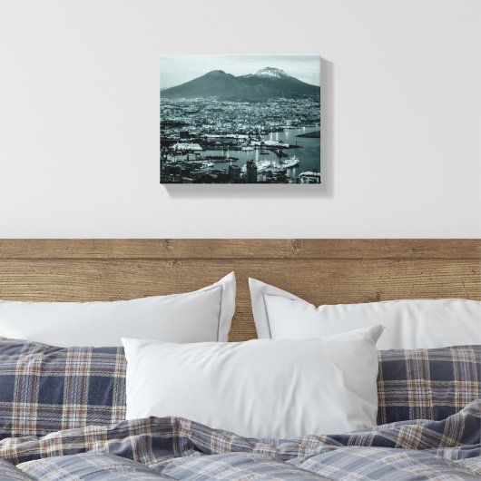 Napels-Vesuvius Canvas Afdruk (Insitu (Slaapkamer))