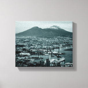 Napels-Vesuvius Canvas Afdruk