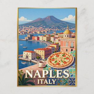 Napels Vesuvius Middellandse Zee Waterkant Briefkaart