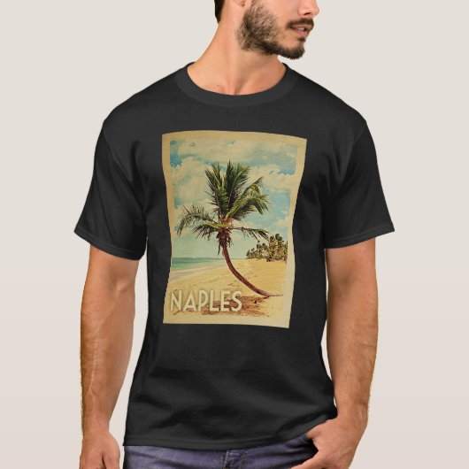 Napels Vintage Travel T-shirt - strand (Voorkant)