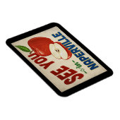 Naperville Illinois Apple - Vintage Travel Magneet (Rechterzijde)