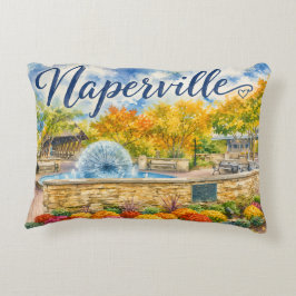Naperville Illinois Paardenbloemfontein Riverwalk Accent Kussen