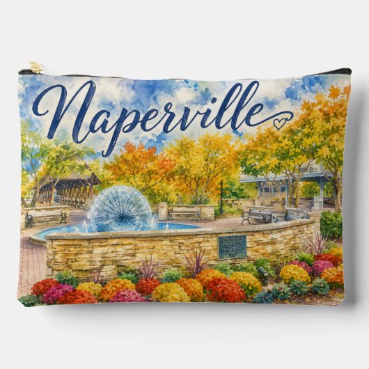 Naperville Illinois Paardenbloemfontein Riverwalk Etui (Voorkant)