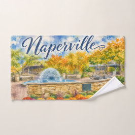 Naperville Illinois Paardenbloemfontein Riverwalk Handdoek