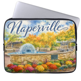 Naperville Illinois Paardenbloemfontein Riverwalk Laptop Sleeve