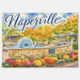 Naperville Illinois Paardenbloemfontein Riverwalk Magneet