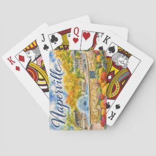 Naperville Illinois Paardenbloemfontein Riverwalk Pokerkaarten
