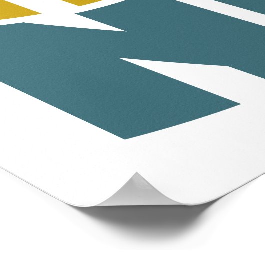 Naperville Illinois Retro Wave Poster (Hoek)