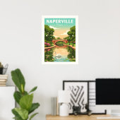 Naperville Illinois uit het verleden Poster (Thuiskantoor)