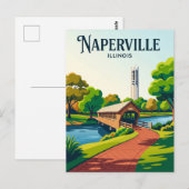 Naperville Riverwalk VS Briefkaart (Voorkant / Achterkant)
