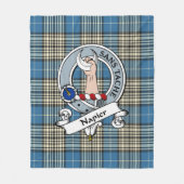 Napier Ancient Clan Badge Tartan Pset Fleece Deken (Voorkant)