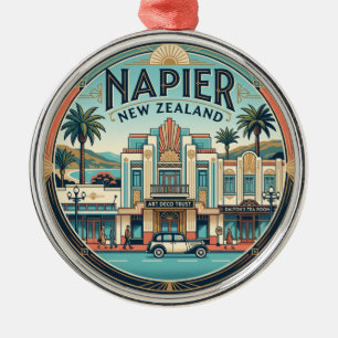 Napier Art Deco Historische Buurt Nieuw-Zeeland Metalen Ornament